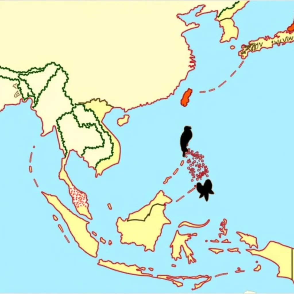 Map of ASEAN Seal Habitats