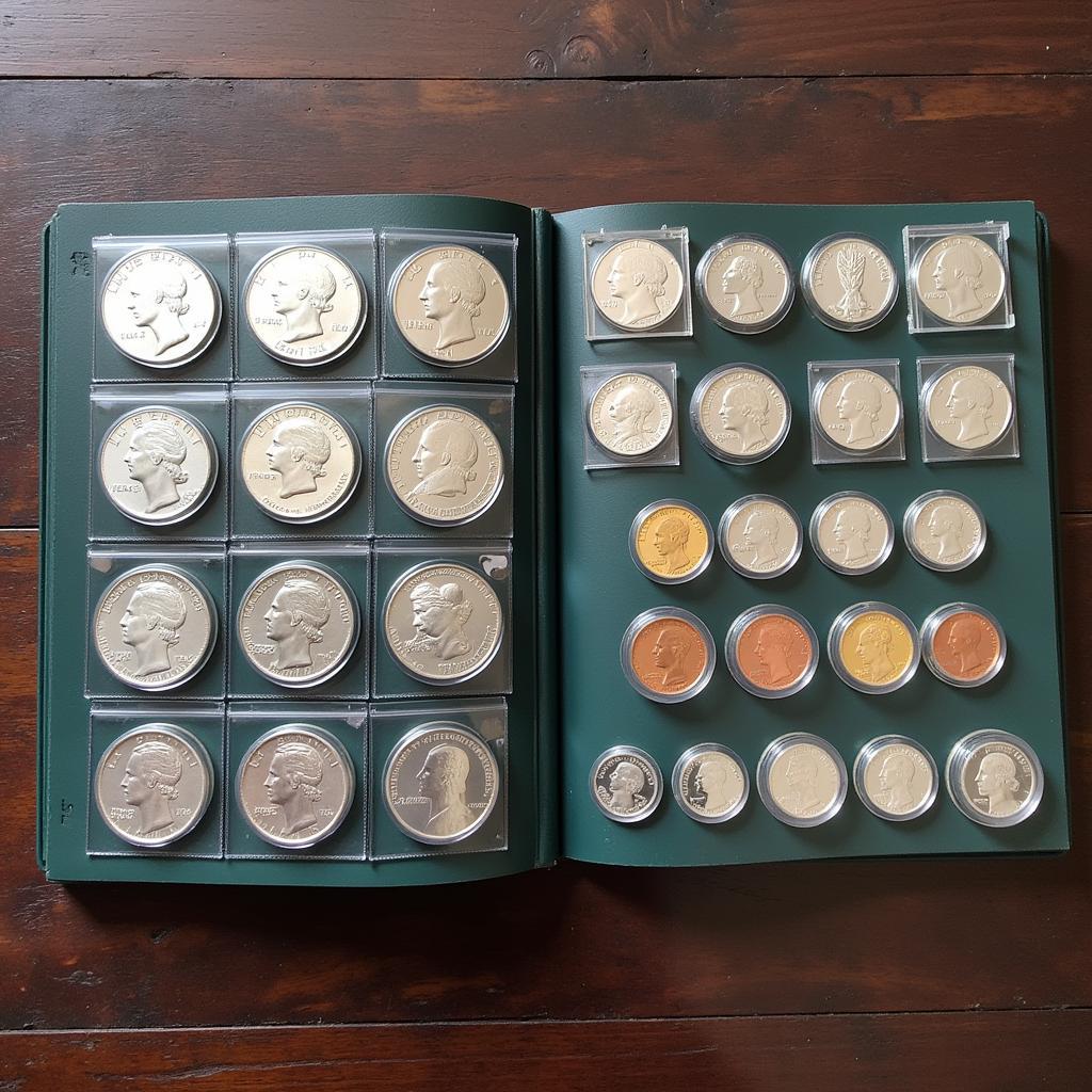 A curated display of ASEAN silver coins, organized by country and theme.