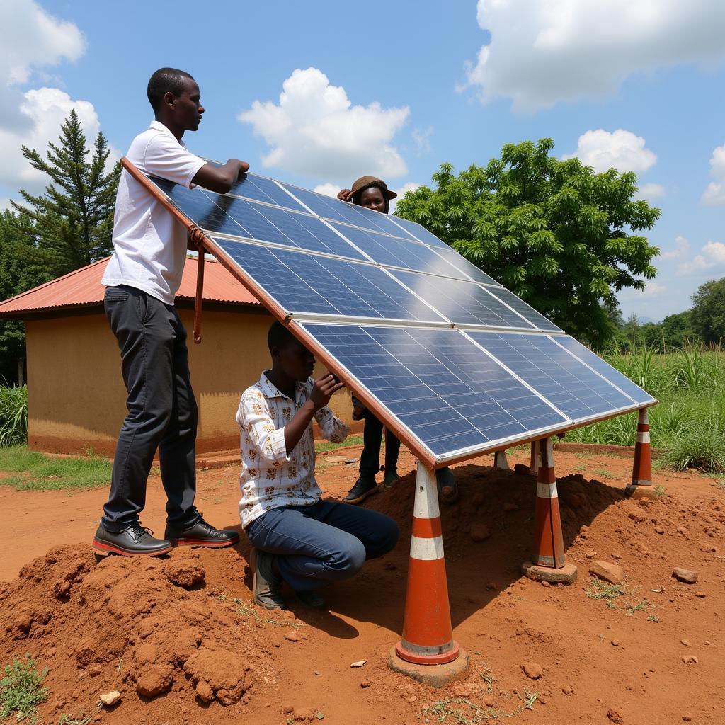 ASEAN Solar panel installation in Uganda