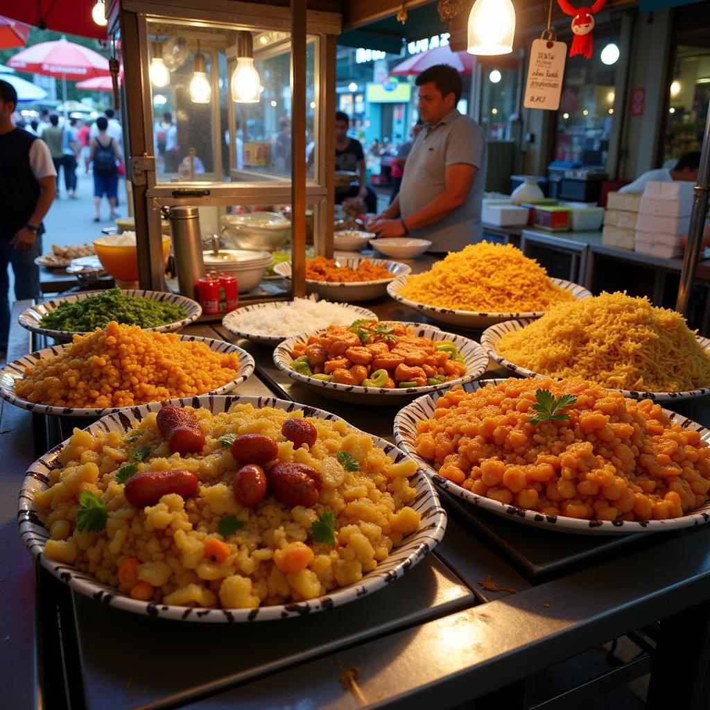 Street food vendors in Southeast Asia