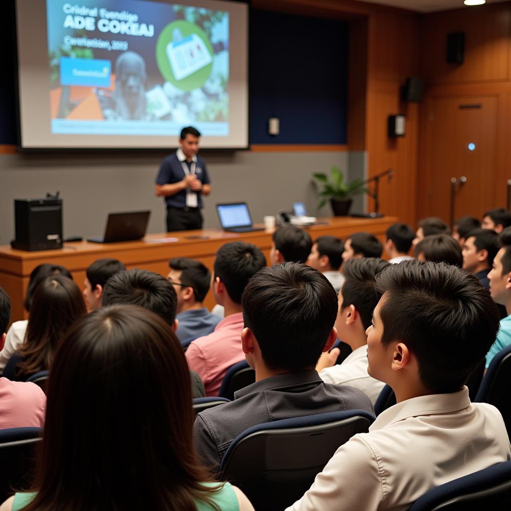 New ASEAN students attending orientation