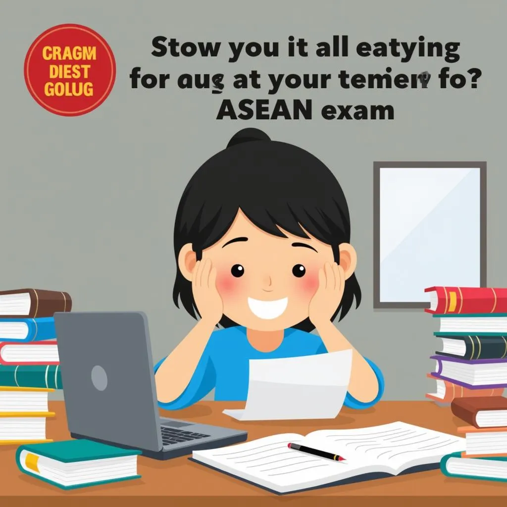 Student Studying for ASEAN Exam