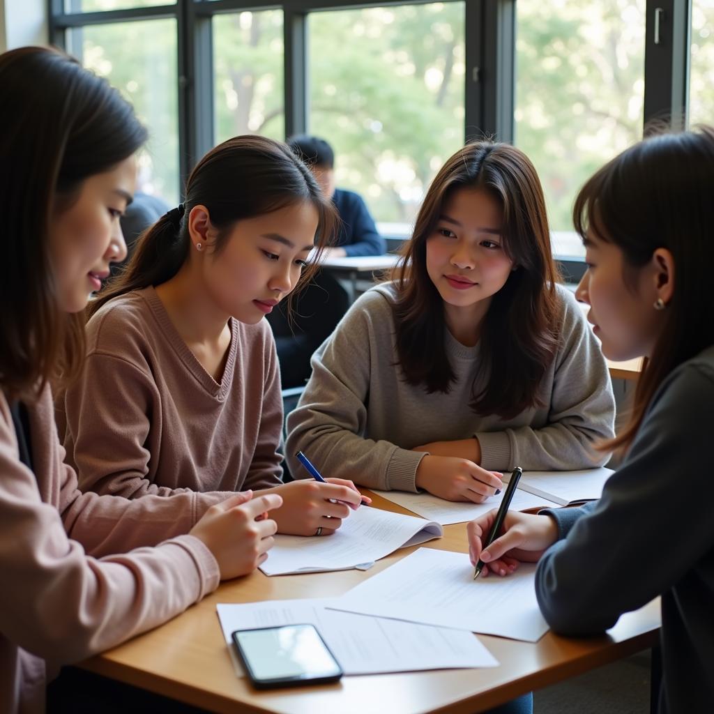 Group of ASEAN students collaborating at Berkeley