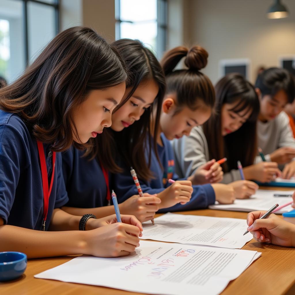 ASEAN Students Collaborating on a Project