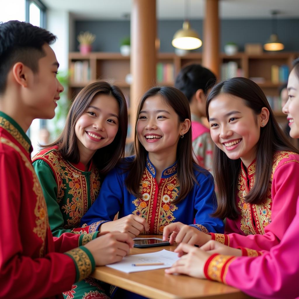 ASEAN Students Participating in Cultural Exchange Program