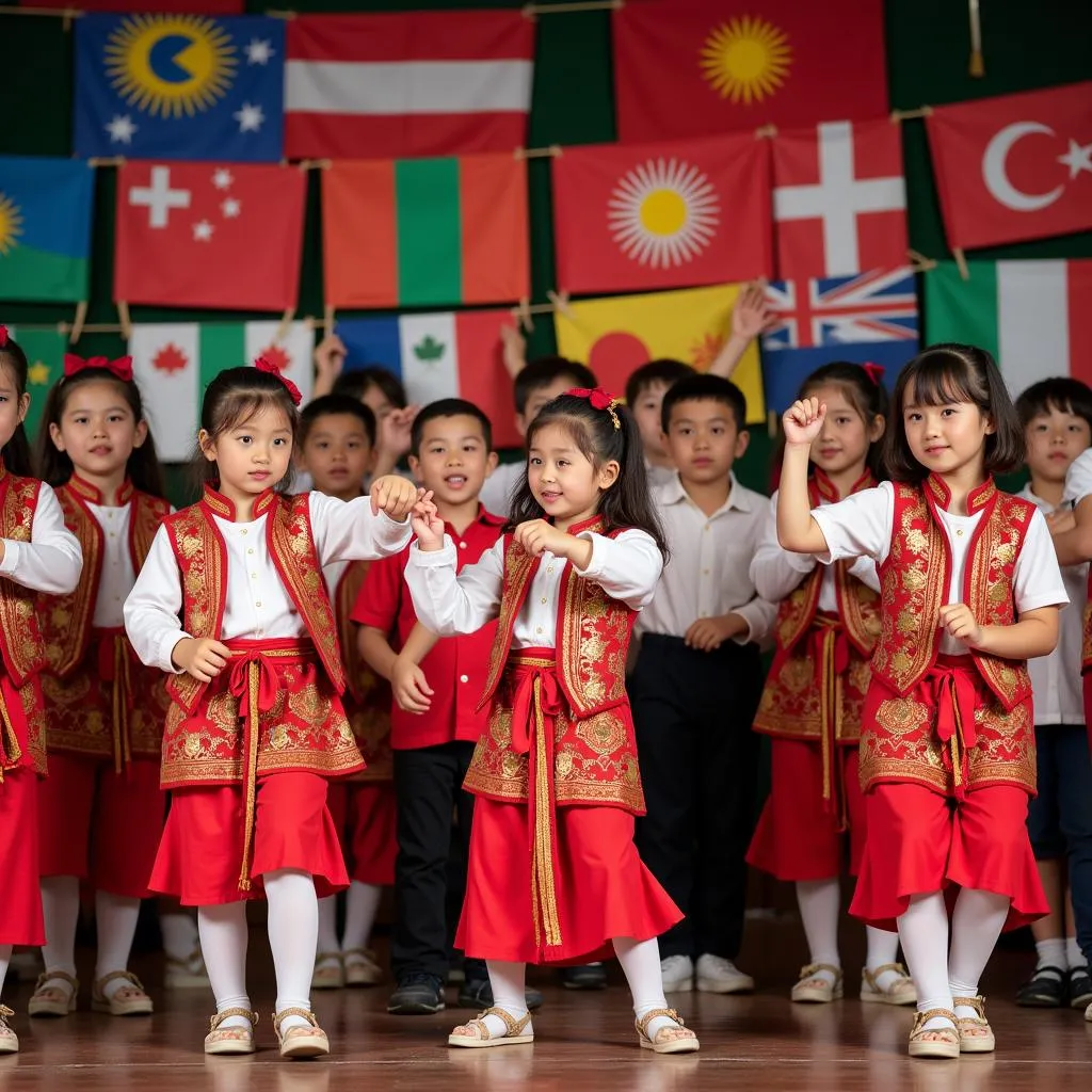 ASEAN students participating in a cultural event