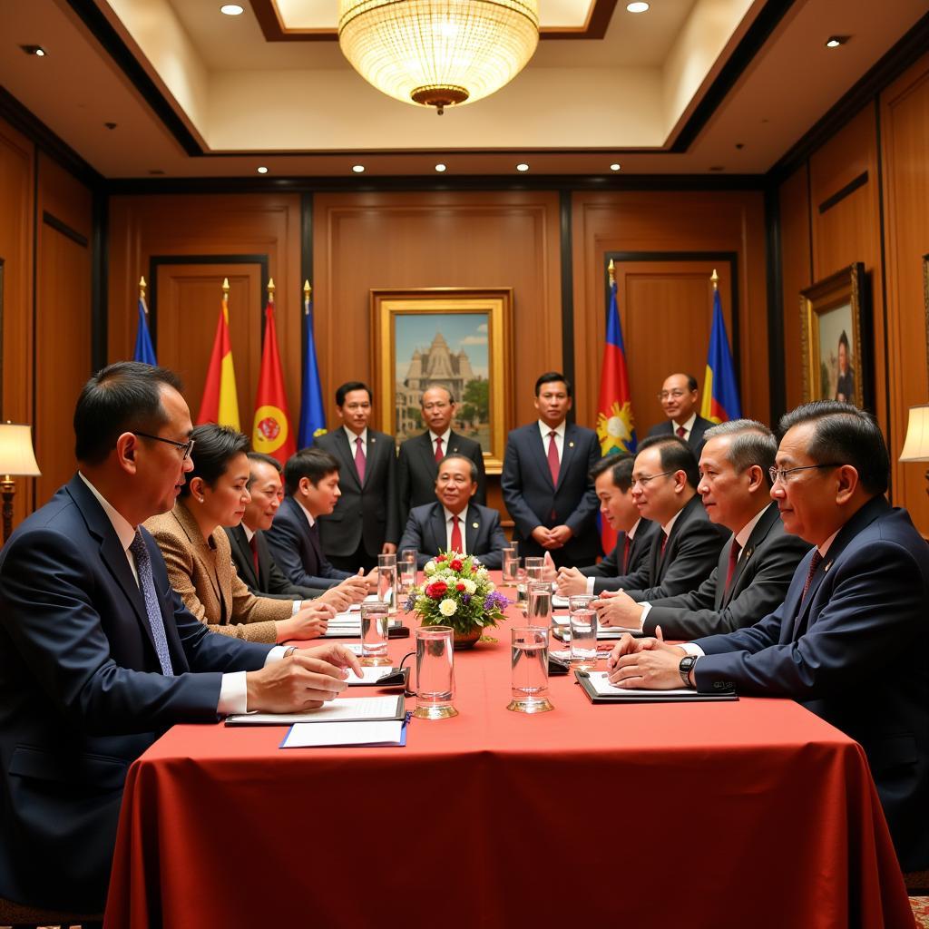 Leaders of ASEAN countries at a summit