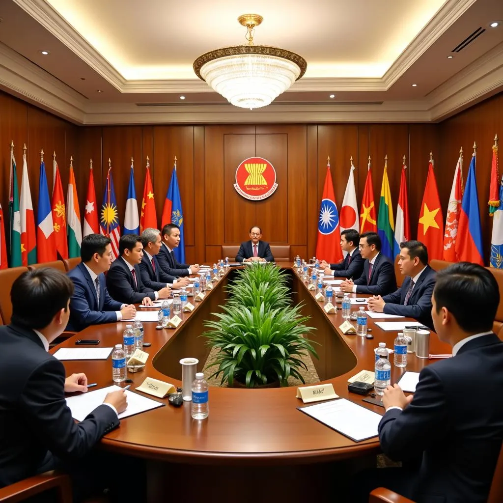 Delegates at Asean Summit Diplomatic Meeting