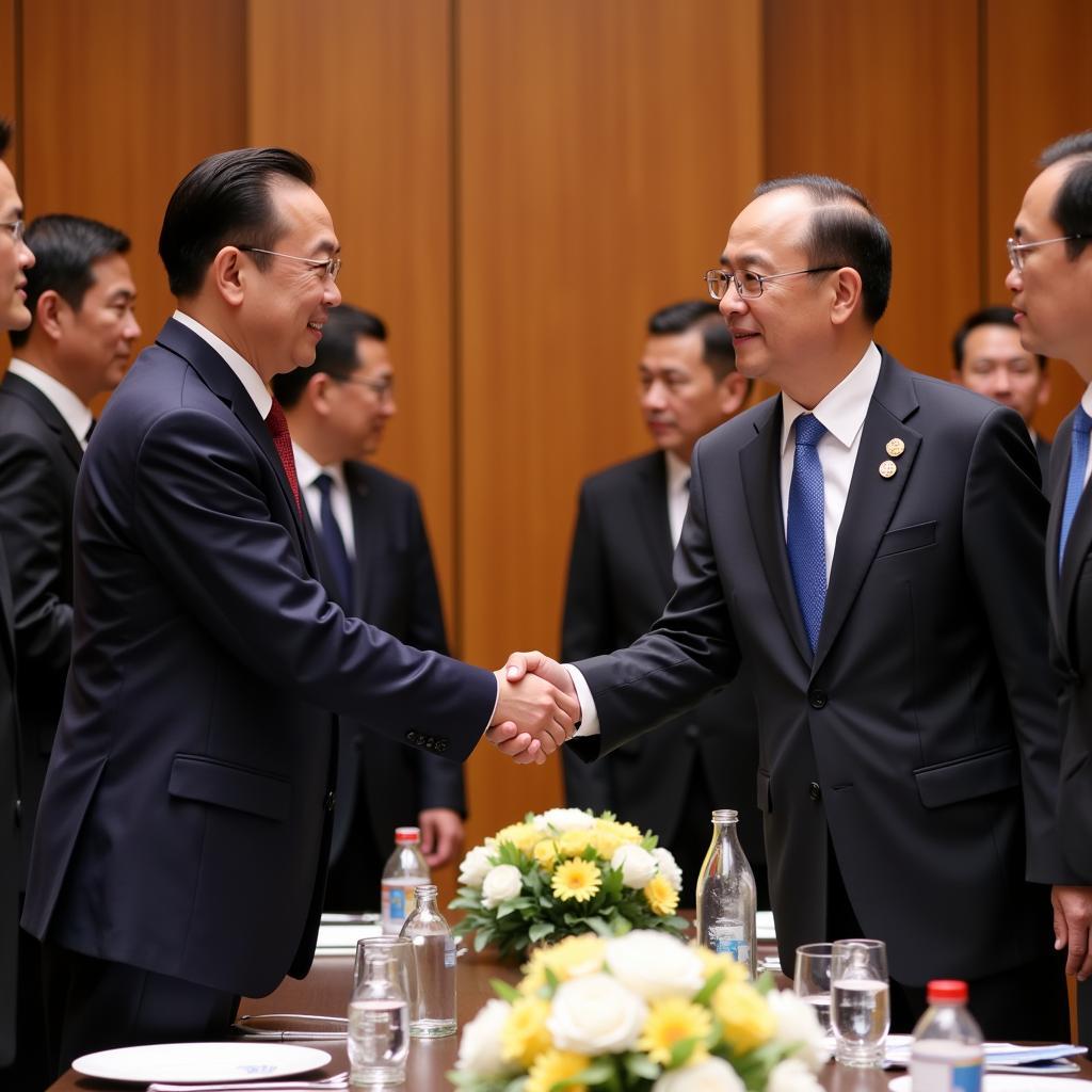 ASEAN Summit: Leaders Shaking Hands