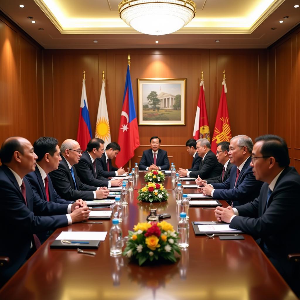 ASEAN Leaders at a Summit Meeting