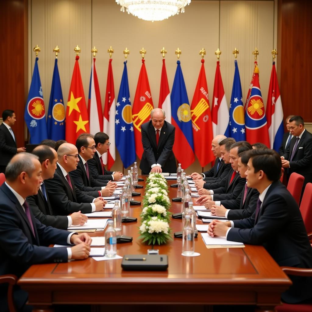 ASEAN Leaders at a Summit Meeting