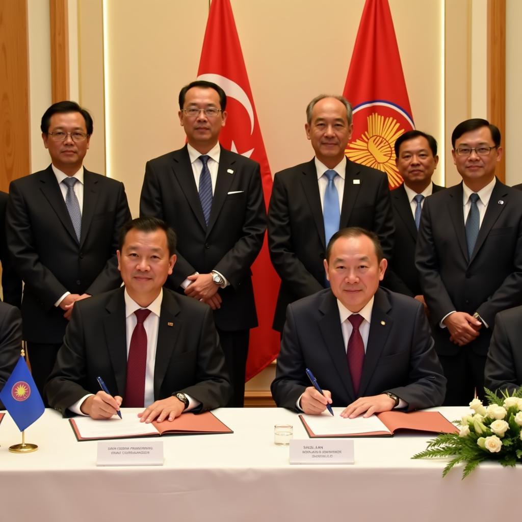 Signing Ceremony at the 33rd ASEAN Summit