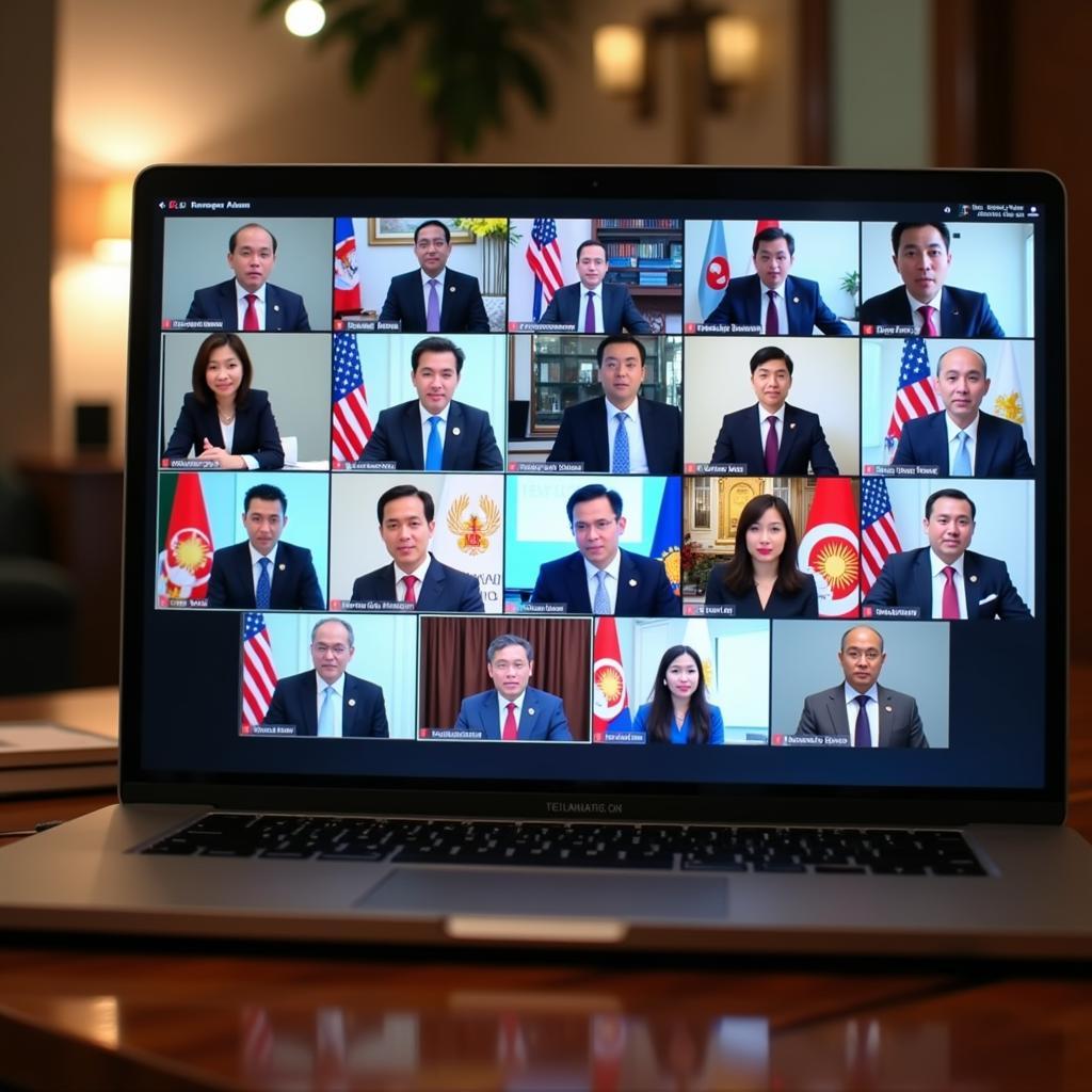 ASEAN leaders attending a virtual summit