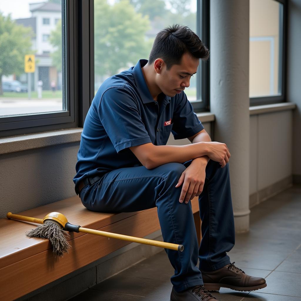 An Asean sweeper taking a well-deserved break