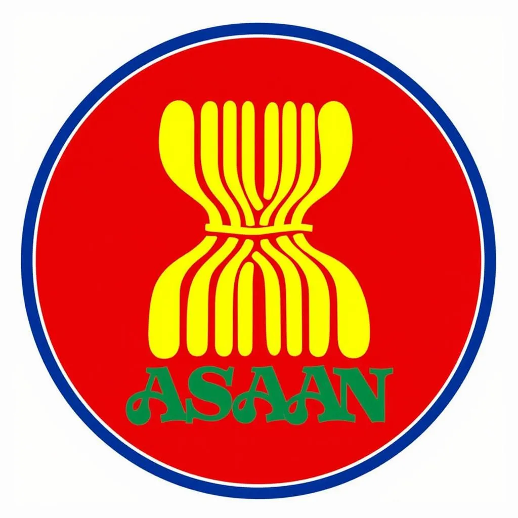 ASEAN symbol with ten rice stalks representing member states