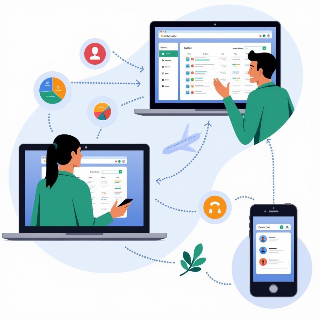 Team collaboration using ASEAN timetable software on multiple devices