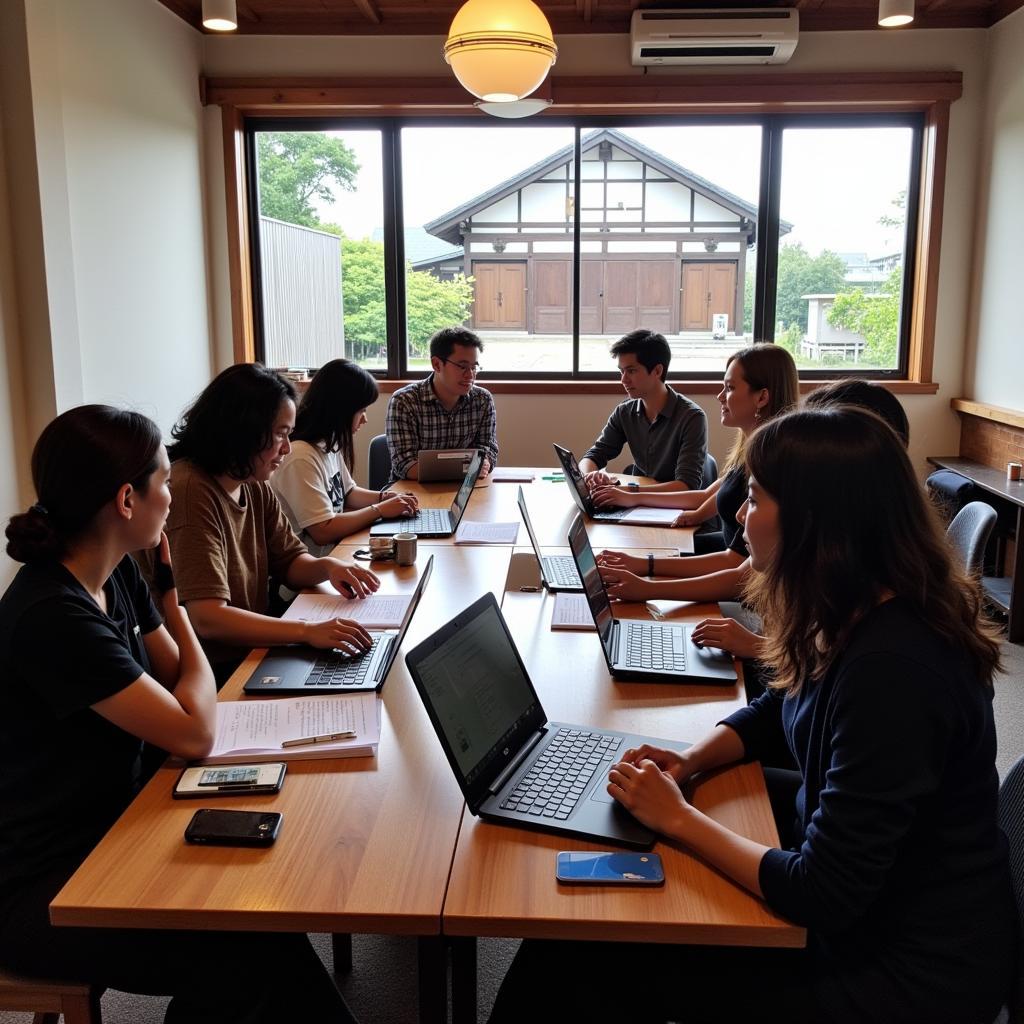 ASEAN professionals participating in a training session in Okinawa