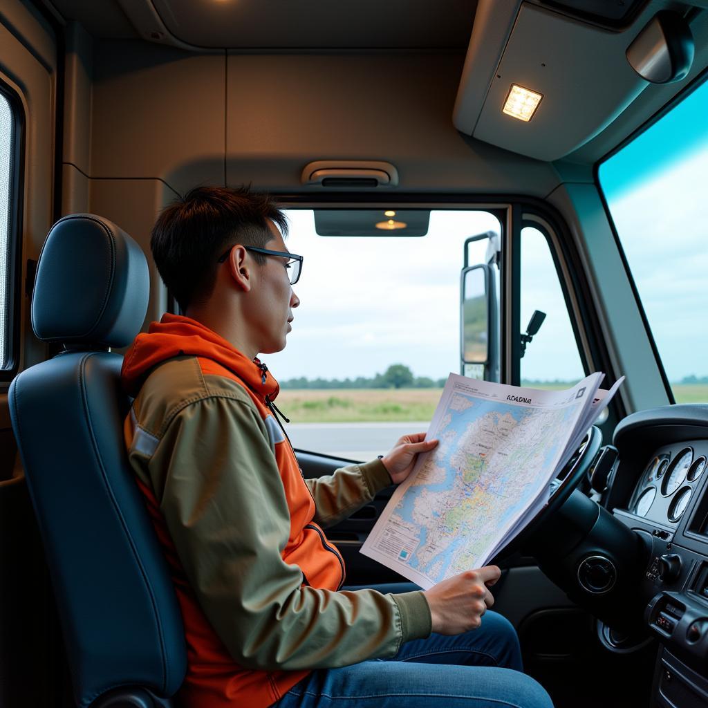  ASEAN Truck Driver Studying Map 