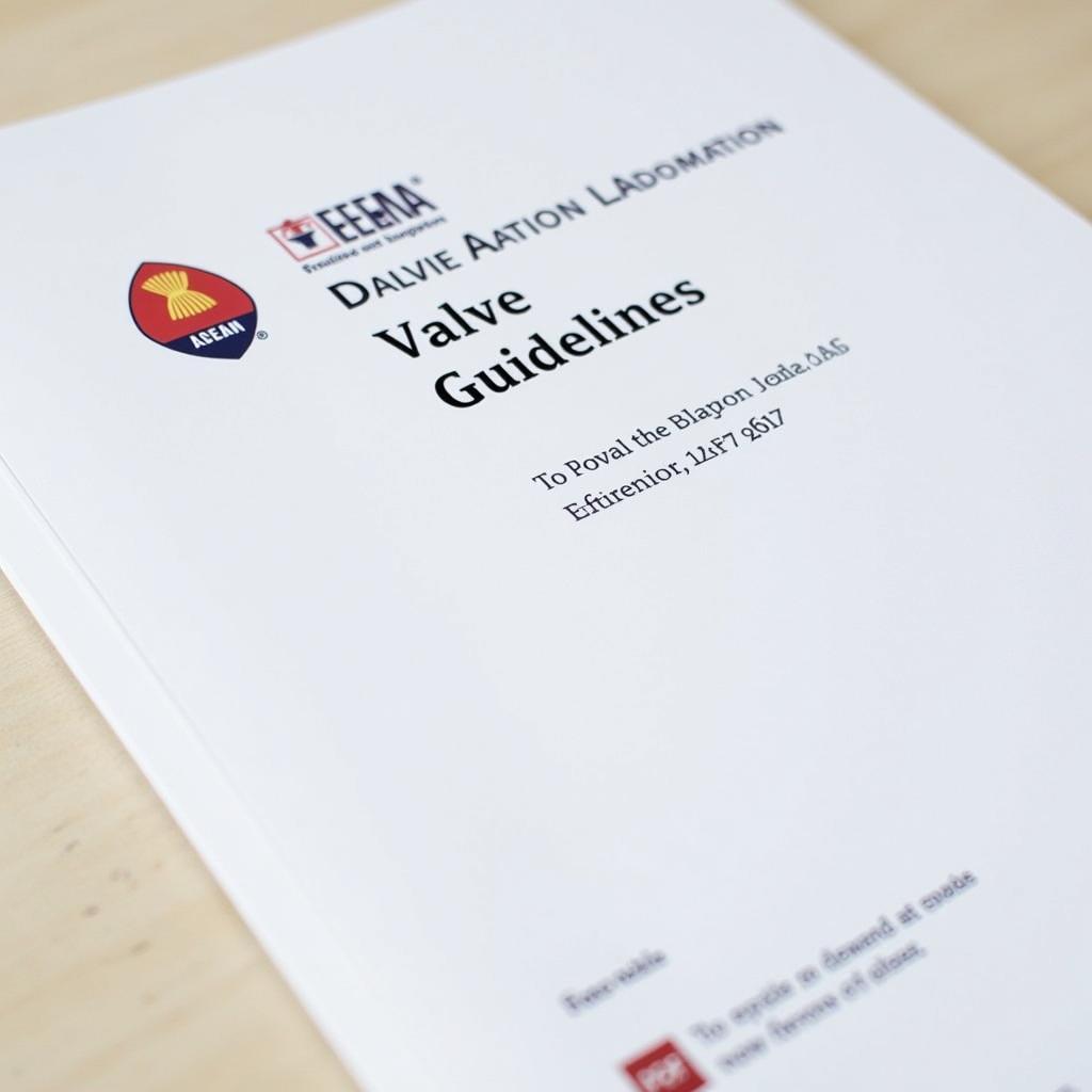 ASEAN Valve Guidelines 2017 cover page