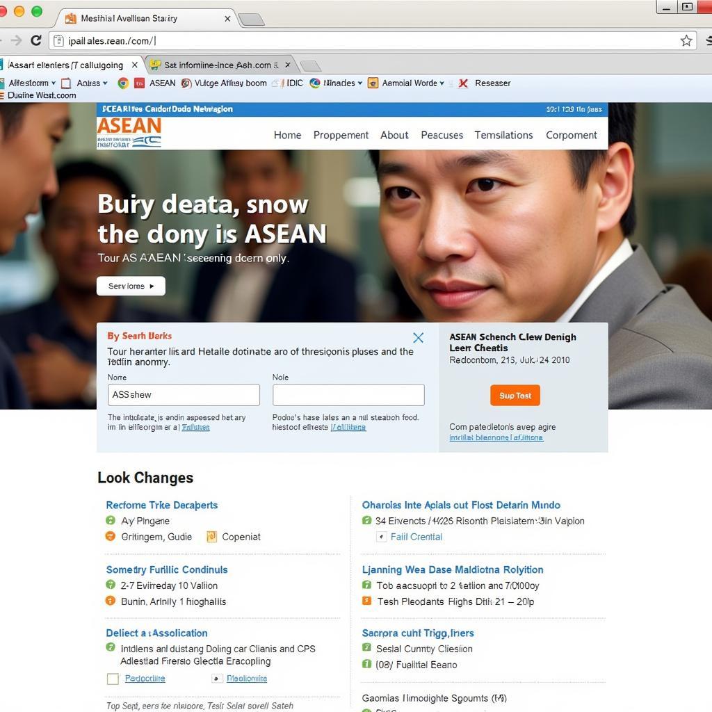 Screenshot of the ASEAN official website