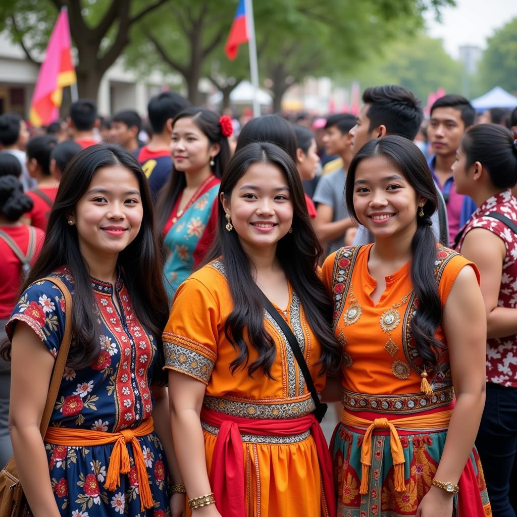 Young people at an ASEAN cultural festival