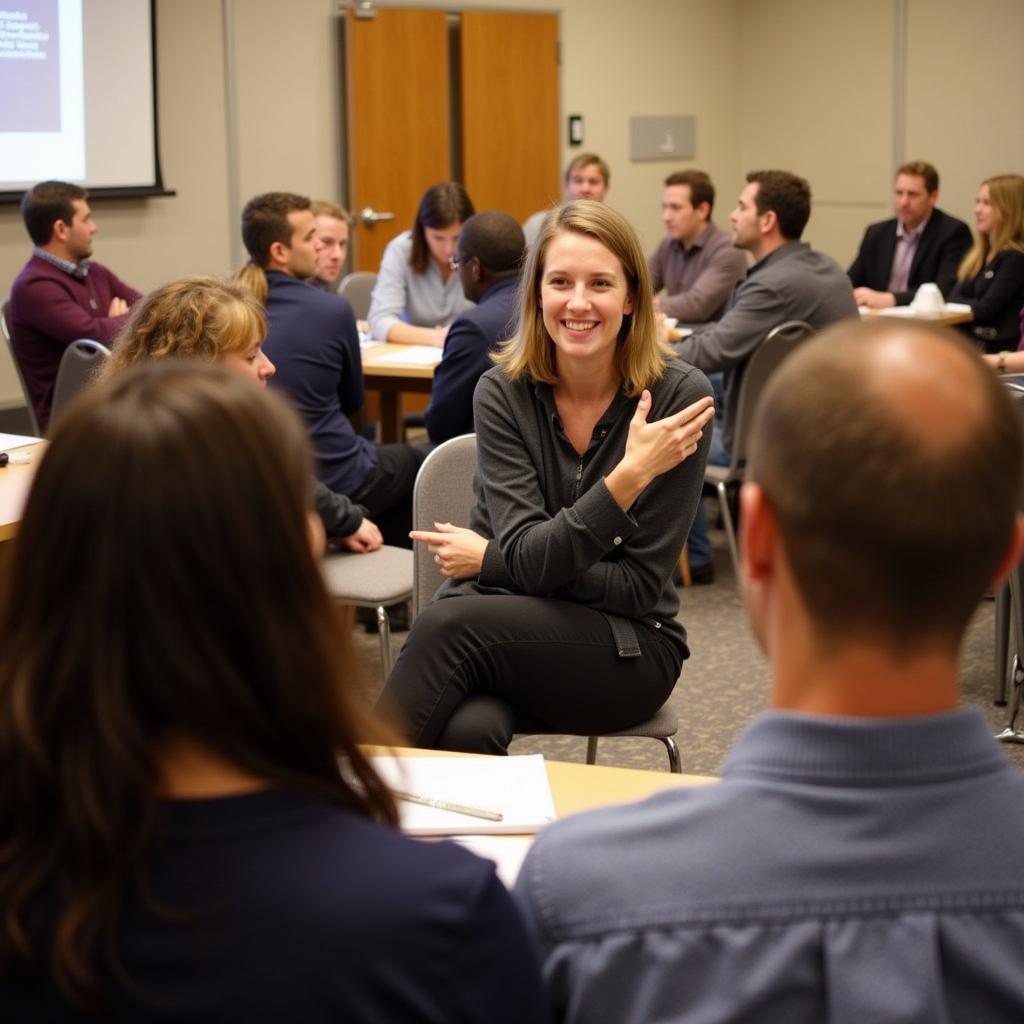 Attendees engaged in discussion at the ASEES conference