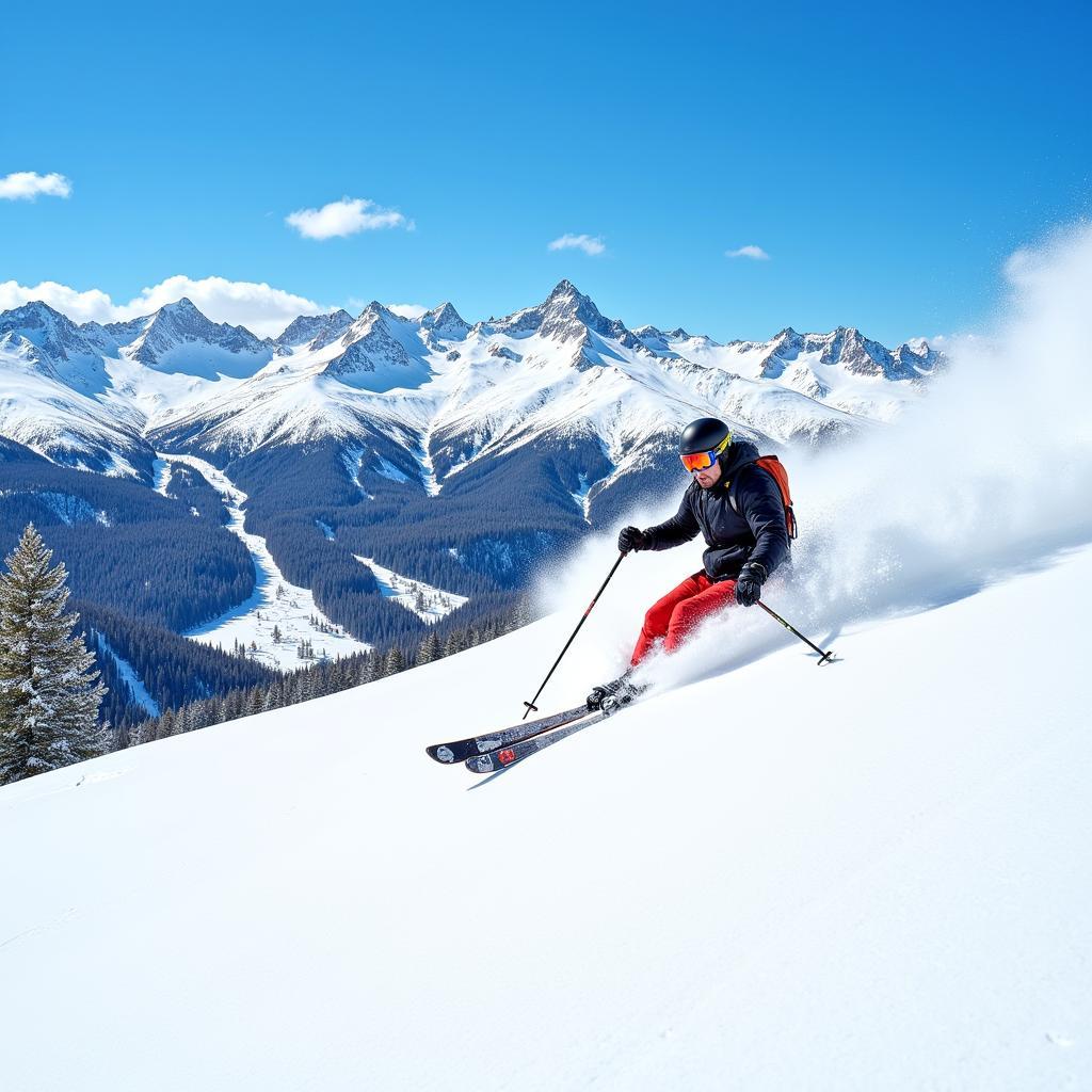 Skiing on Aspen Mountain