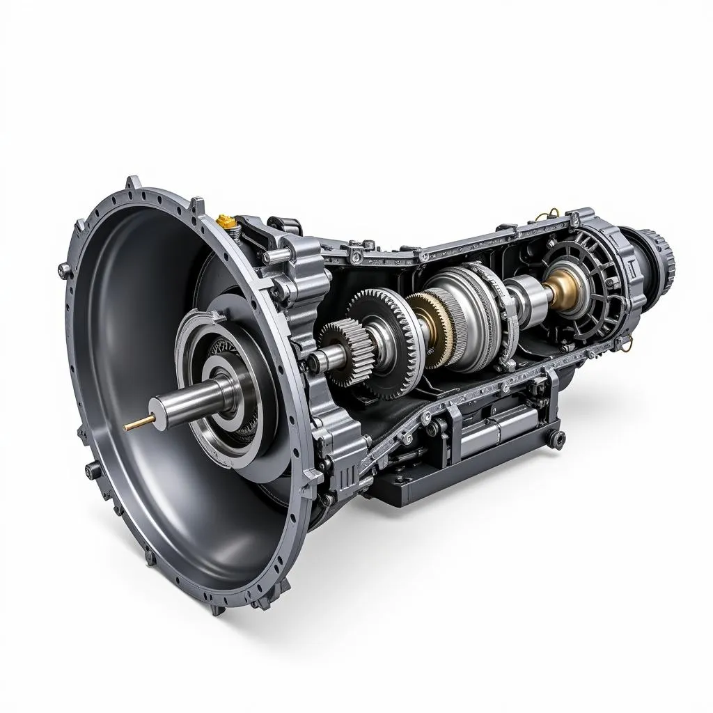 Cross-section of an automatic transmission system