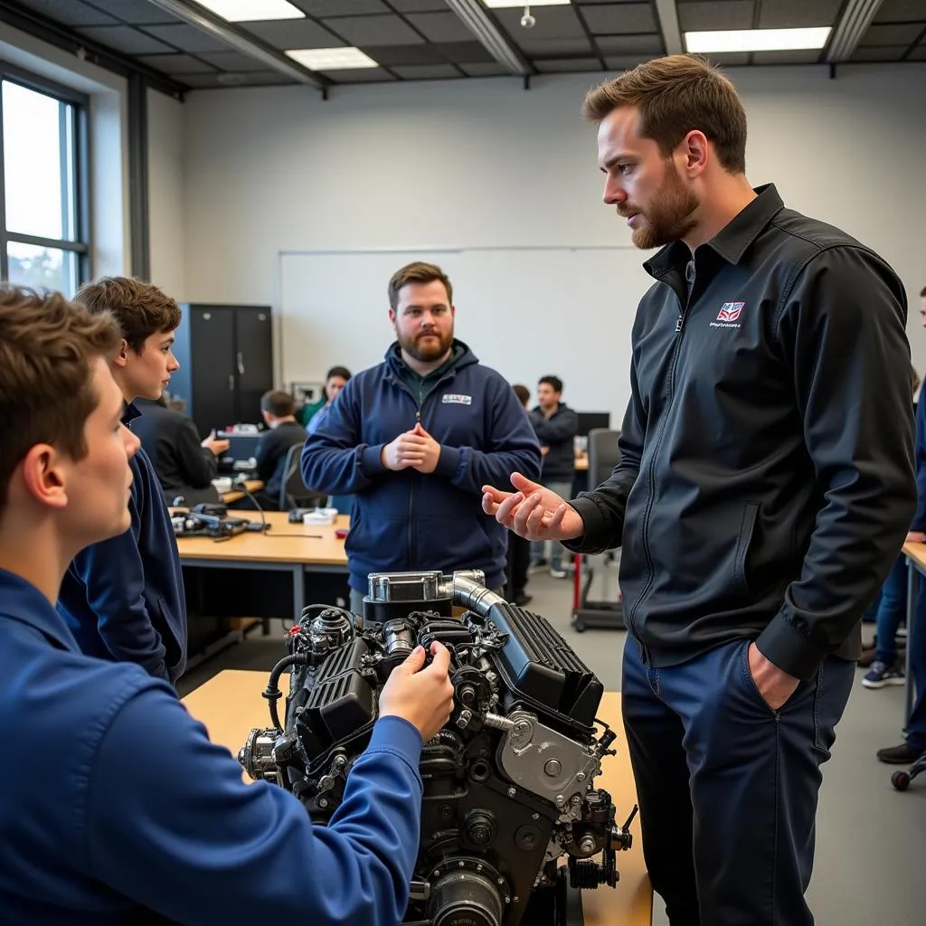 Automotive Classroom with Instructor