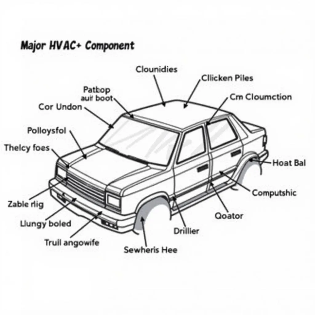 Detailed Diagram of Car AC Components