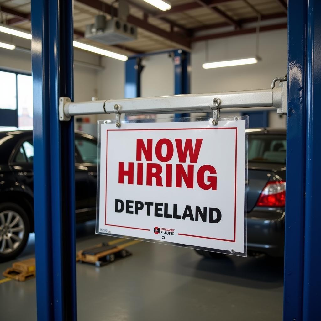 Automotive Shop Hiring Sign