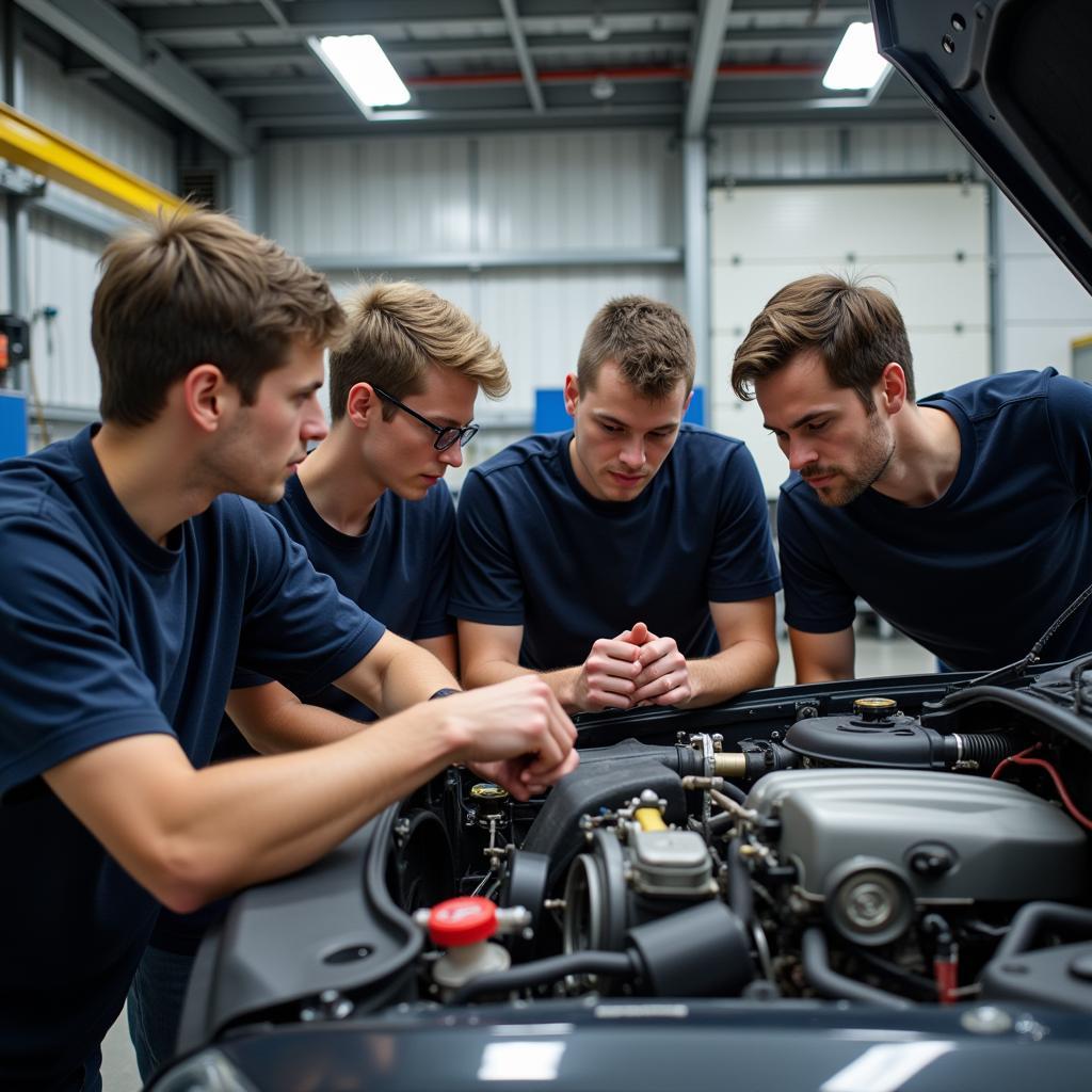 Hands-On Training in an Automotive Workshop