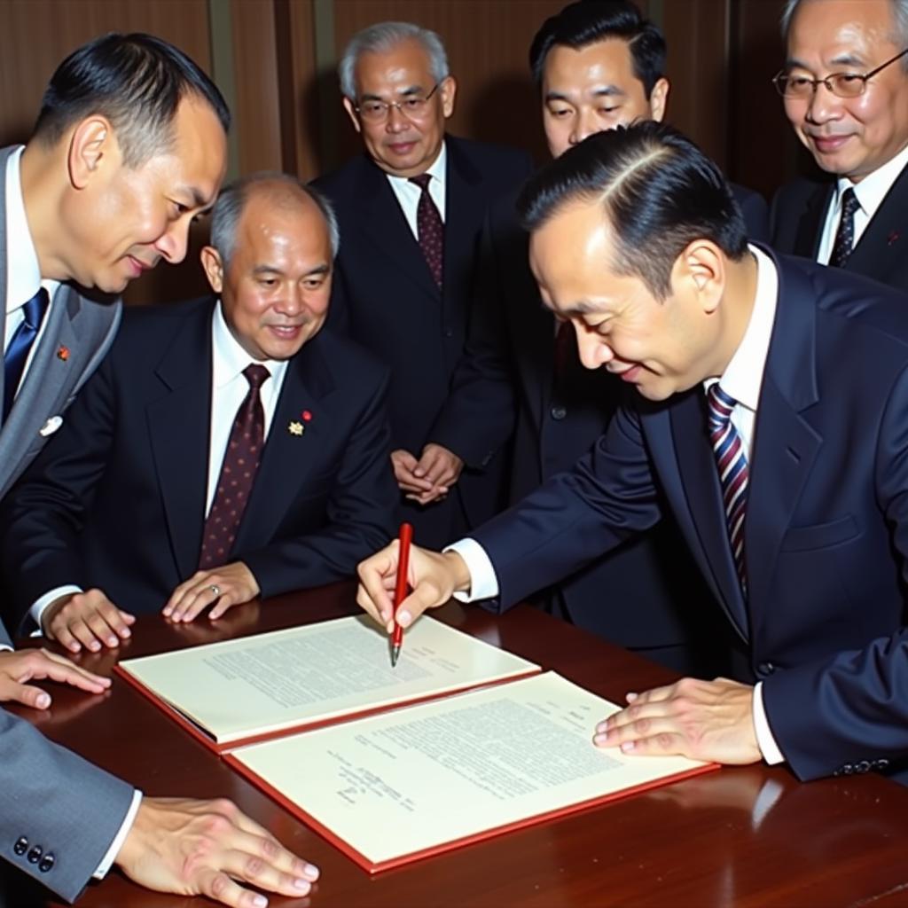 ASEAN Founding Fathers Signing the Bangkok Declaration