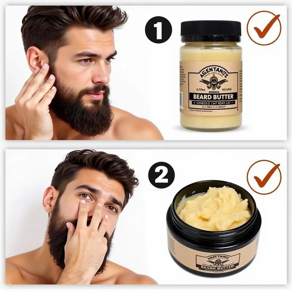 Applying Asean Organics Beard Butter to the beard