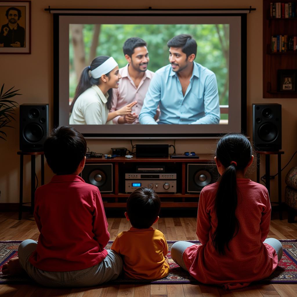 Bengali Family Enjoying Amar Ase Jol Music