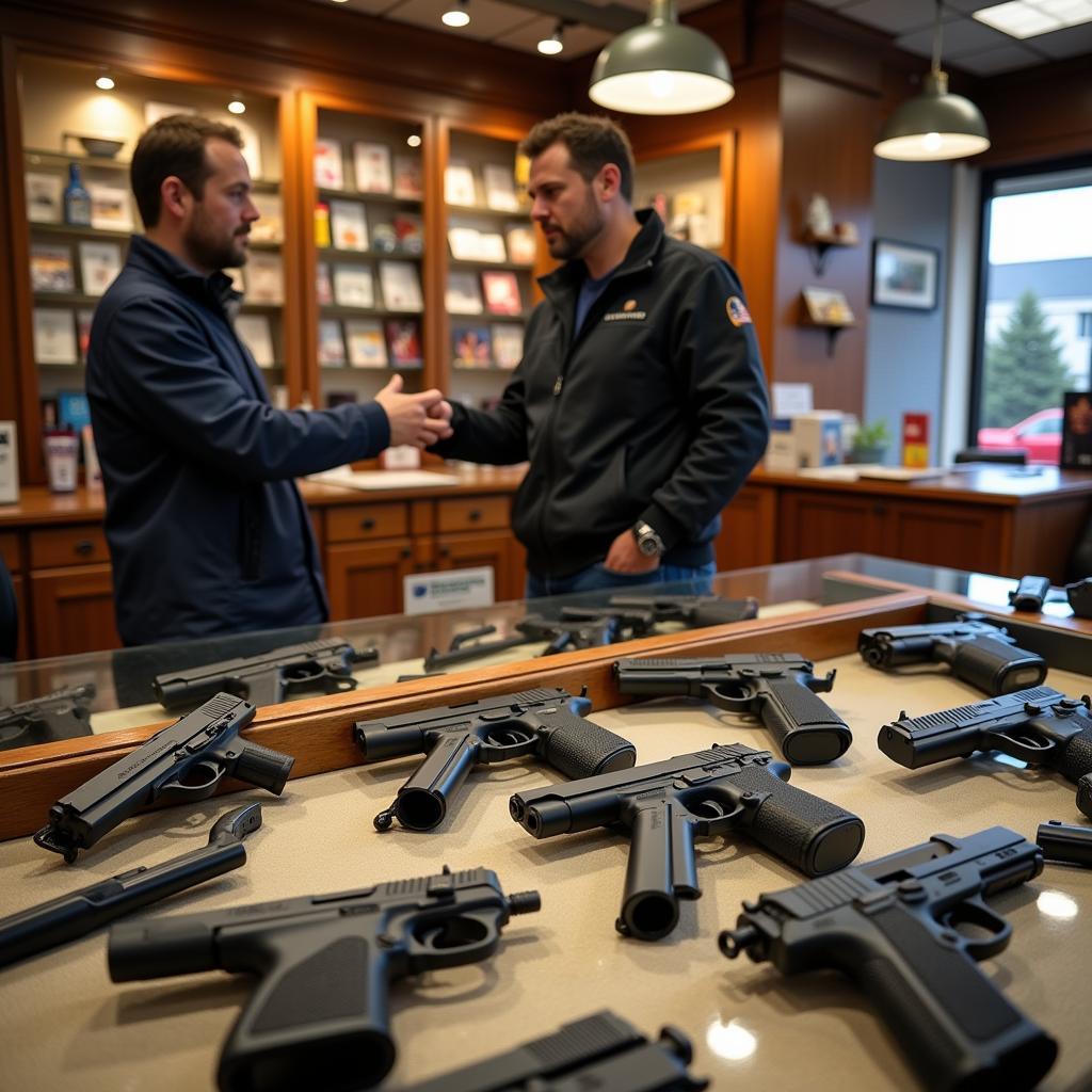 Beretta 92FS on display in a gun shop