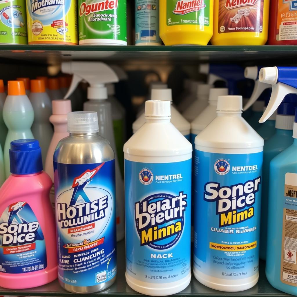 Display of cleaning supplies in a Bogota store