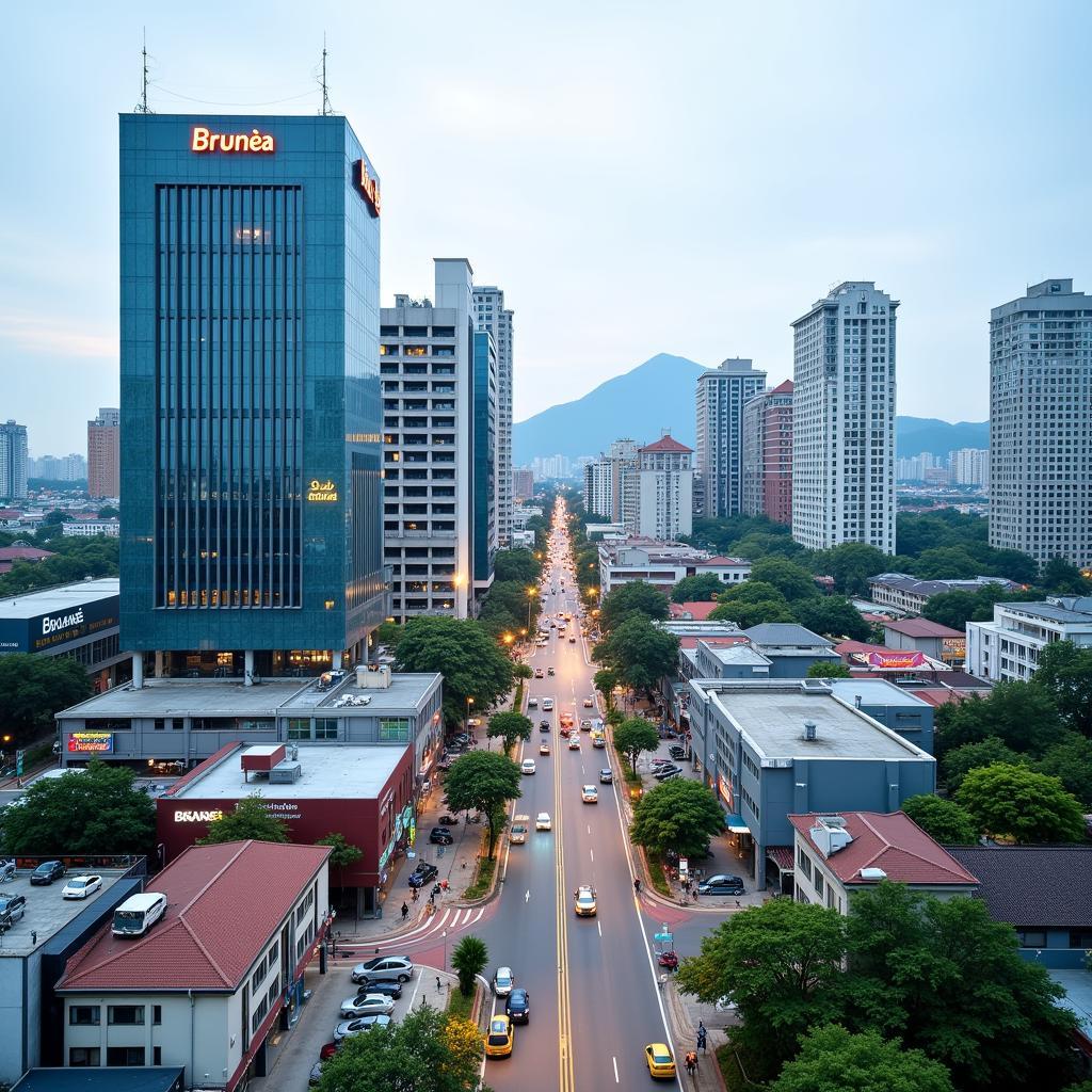 Modern Business District in Brunei