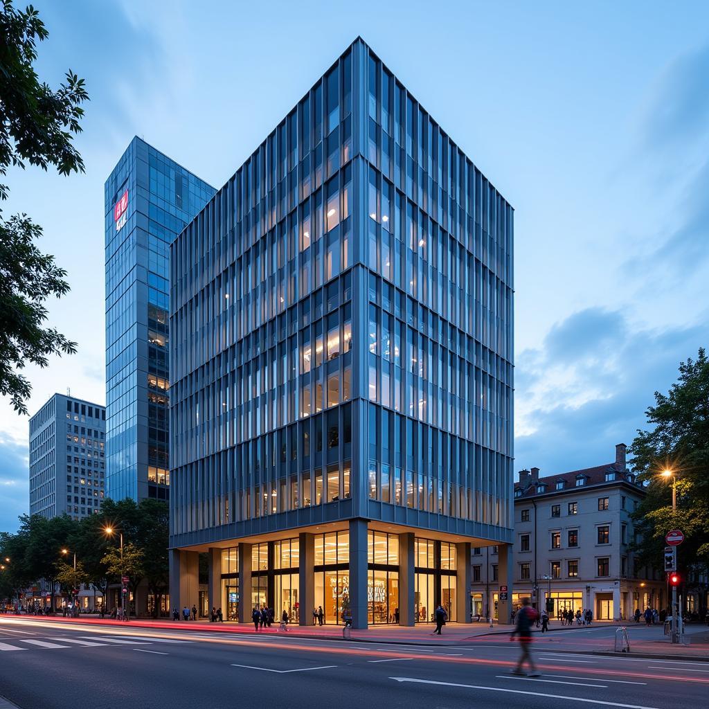 Modern architecture of the Bucharest Stock Exchange