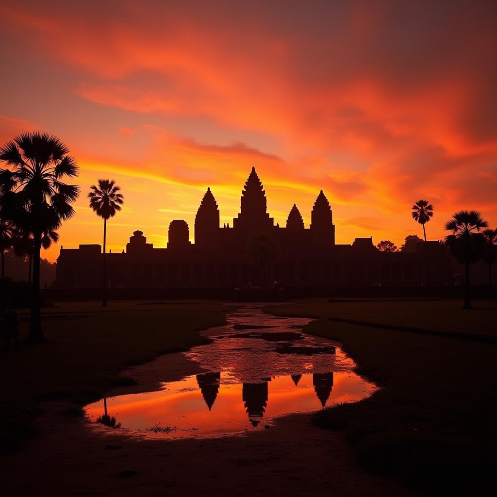 Sunrise over Angkor Wat in Cambodia