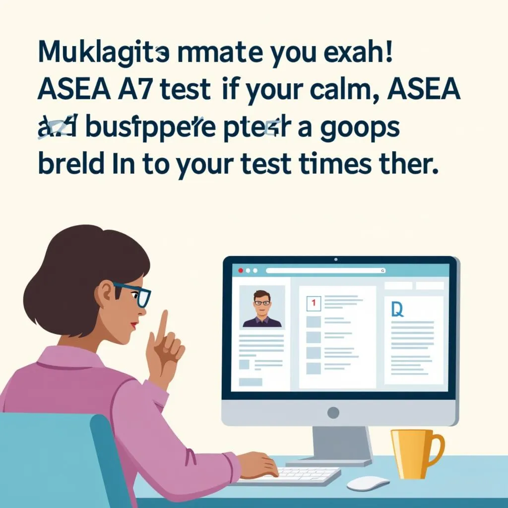 Candidate Taking ASEA A7 Test