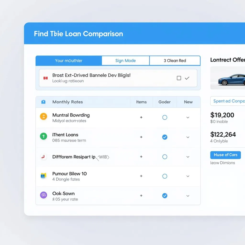 Car Loan Comparison Tool