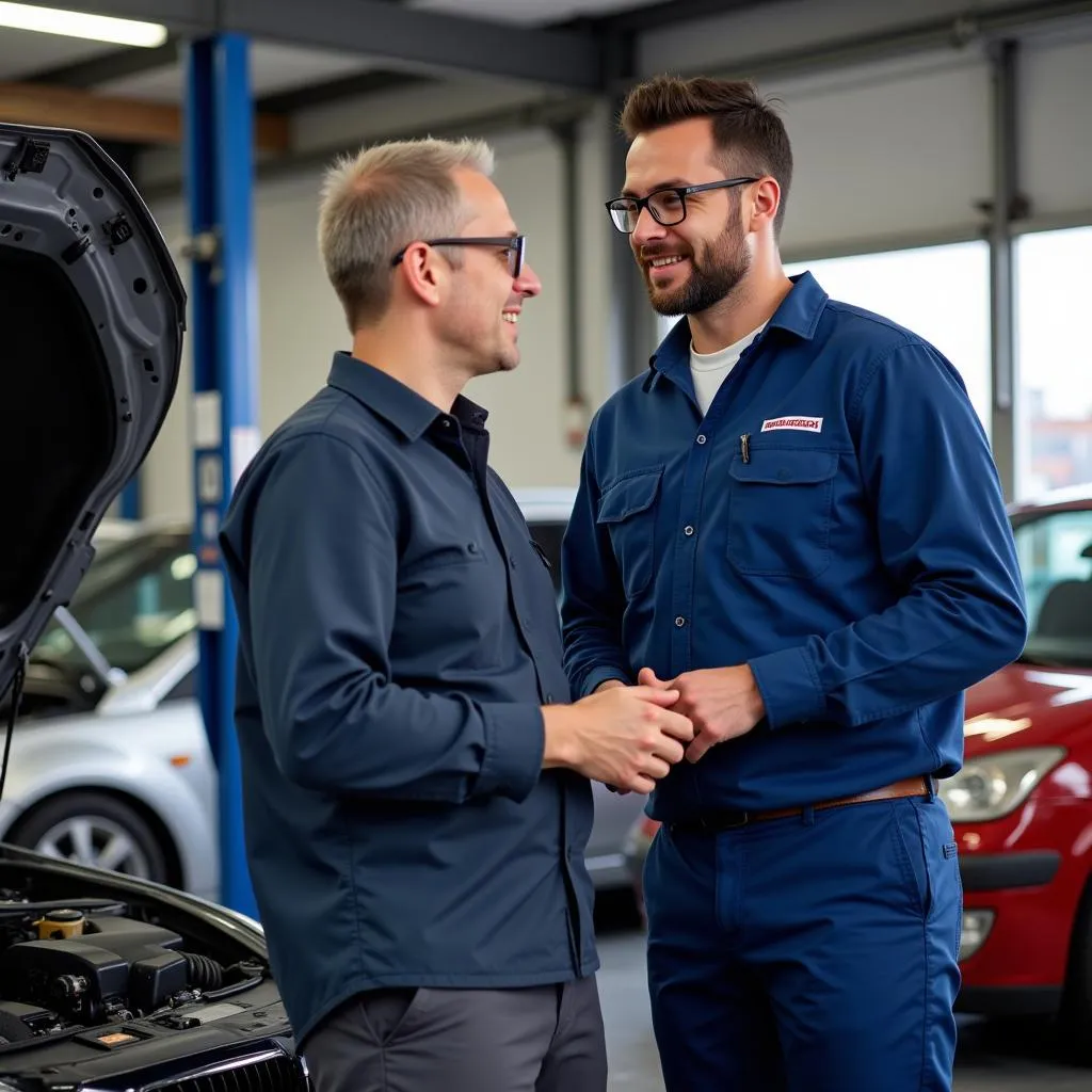 Car Owner and Mechanic Consultation