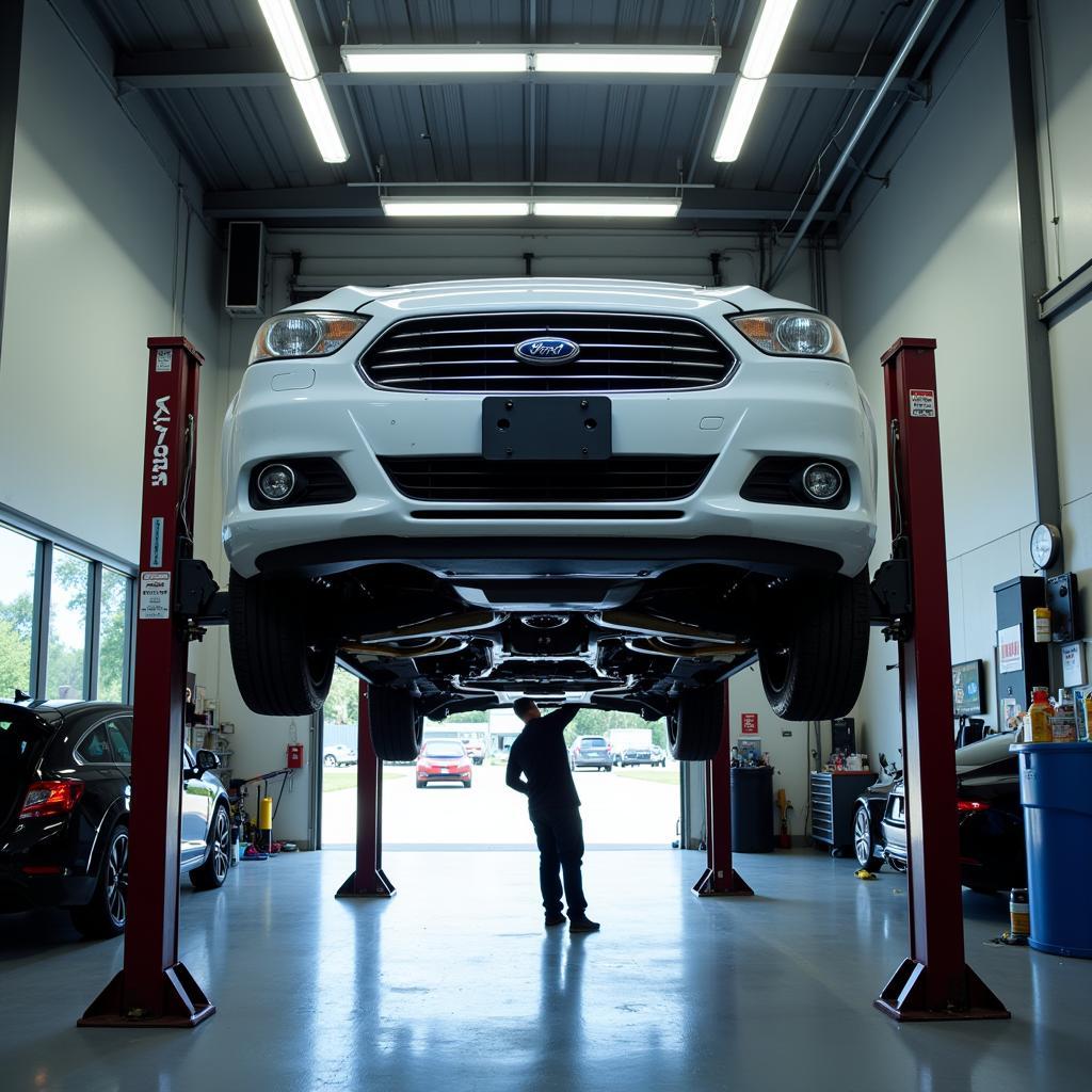 Car Being Repaired in Florida Garage