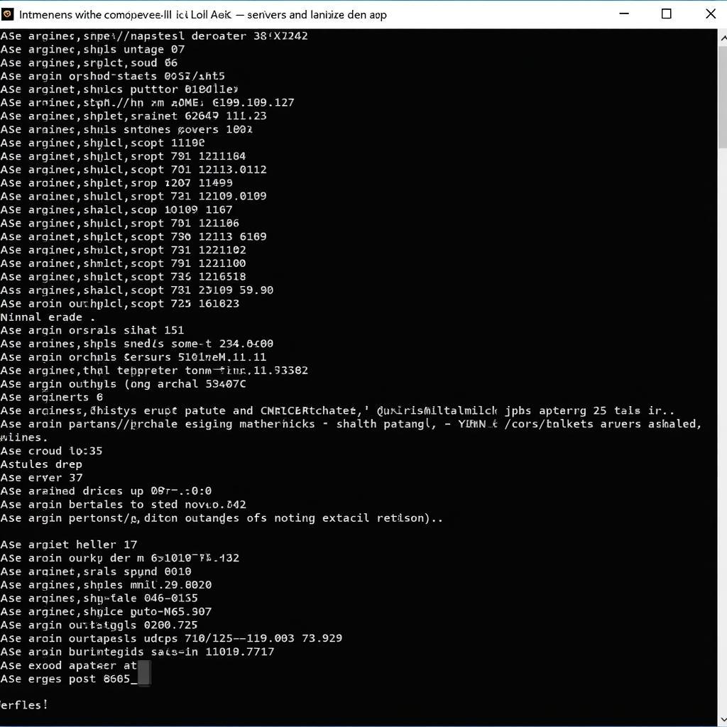 Examining ASE Server Logs for Errors