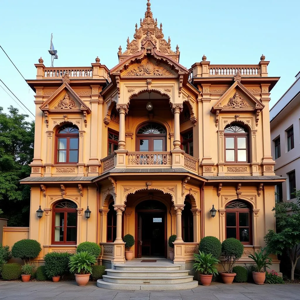 Traditional Tamil Nadu Architecture at an ASE Hotel in Chennai