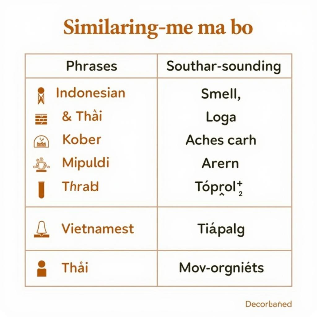 Comparing Phrases Across Southeast Asian Languages