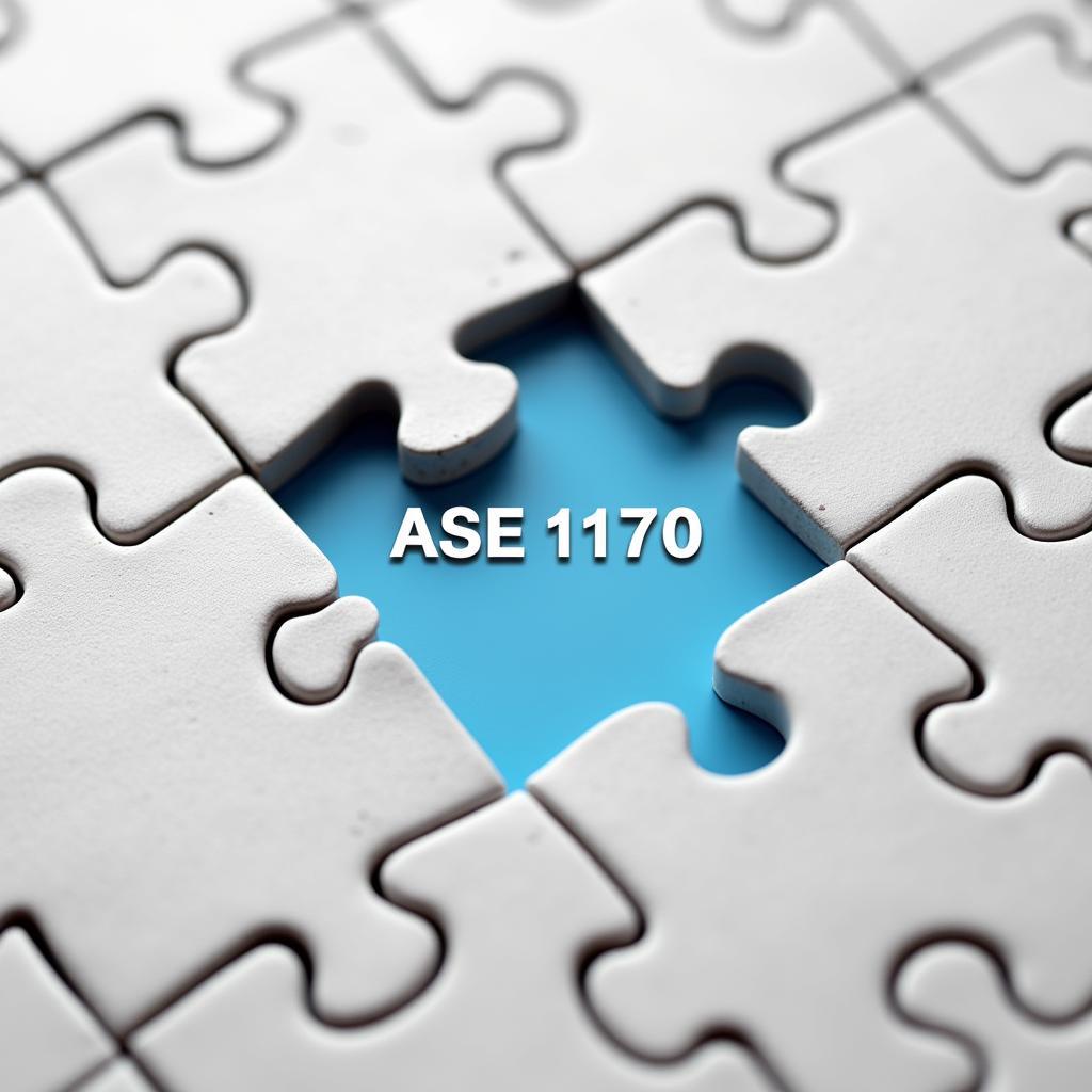 An image depicting a puzzle with "ASE 1170" as the missing piece