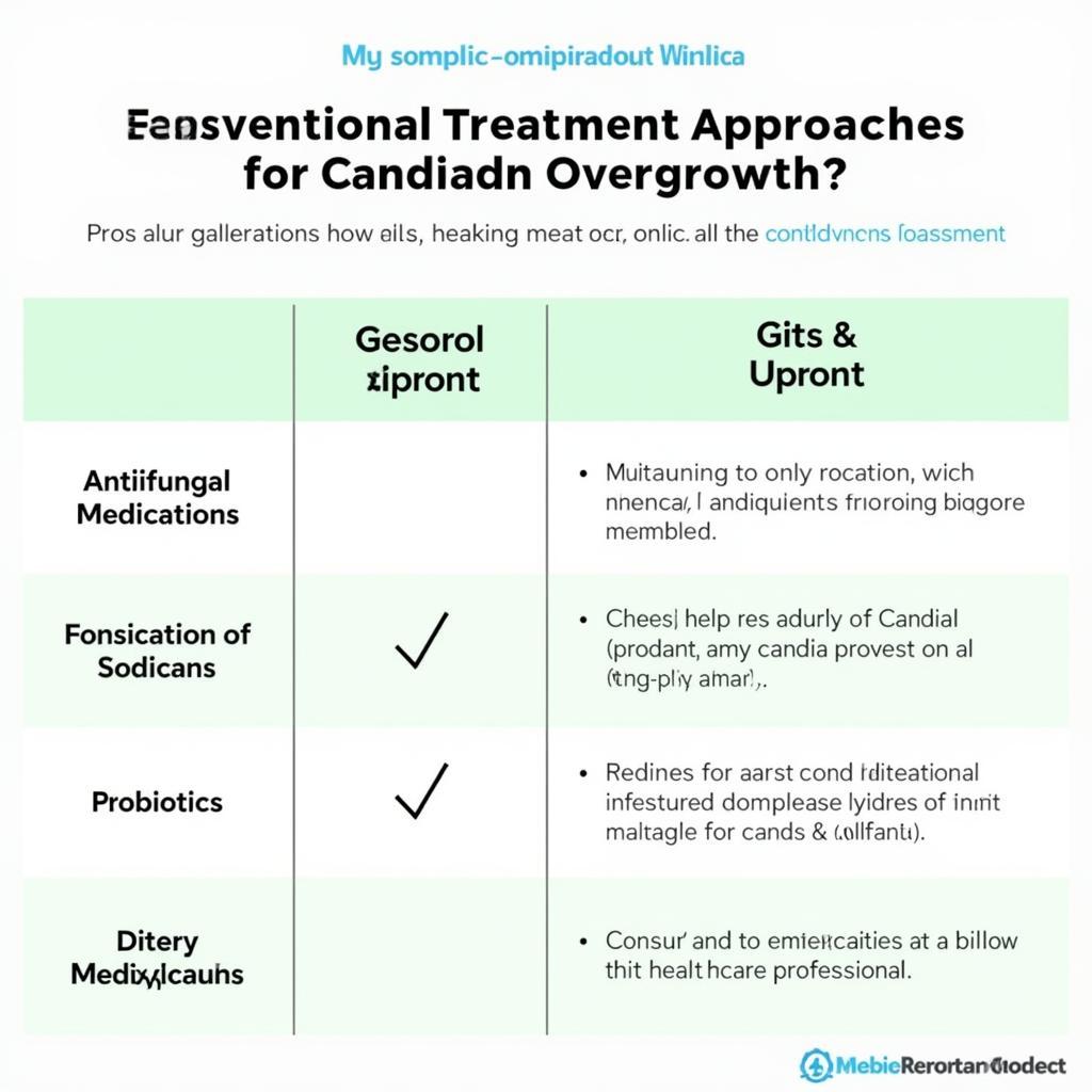 Conventional Candida Treatment Options: A Comparative Chart