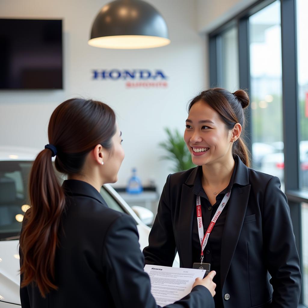 Customer Interaction at ASEAN Certified Honda Dealer